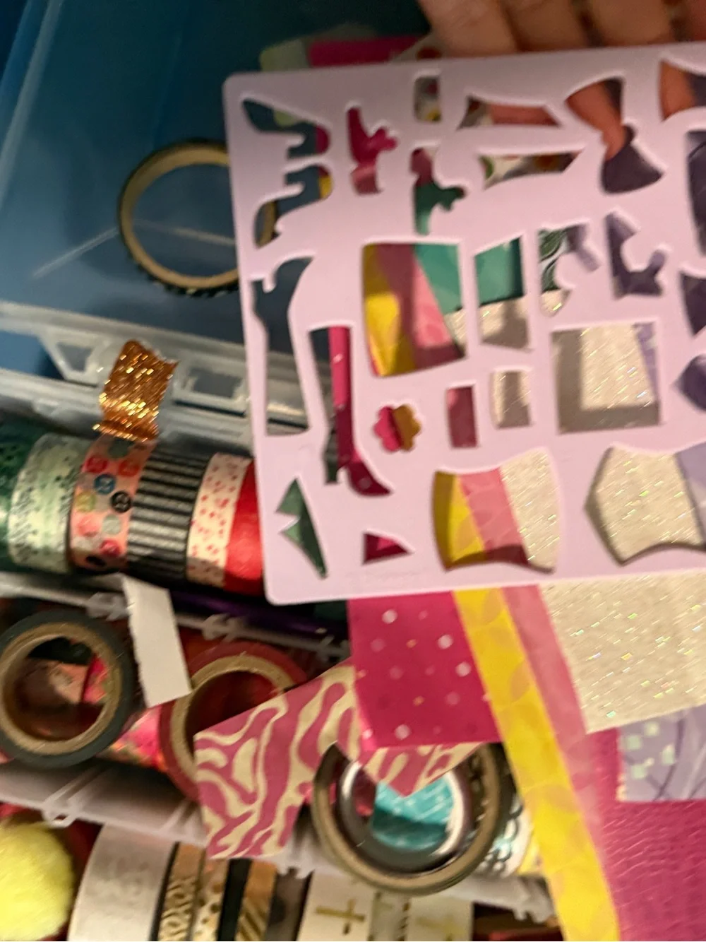 Huge Washi Tape Collection Lot with Clear Storage Organizer Box – 80+ Rolls